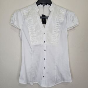 NWT Express White Button Front Blouse, Size M